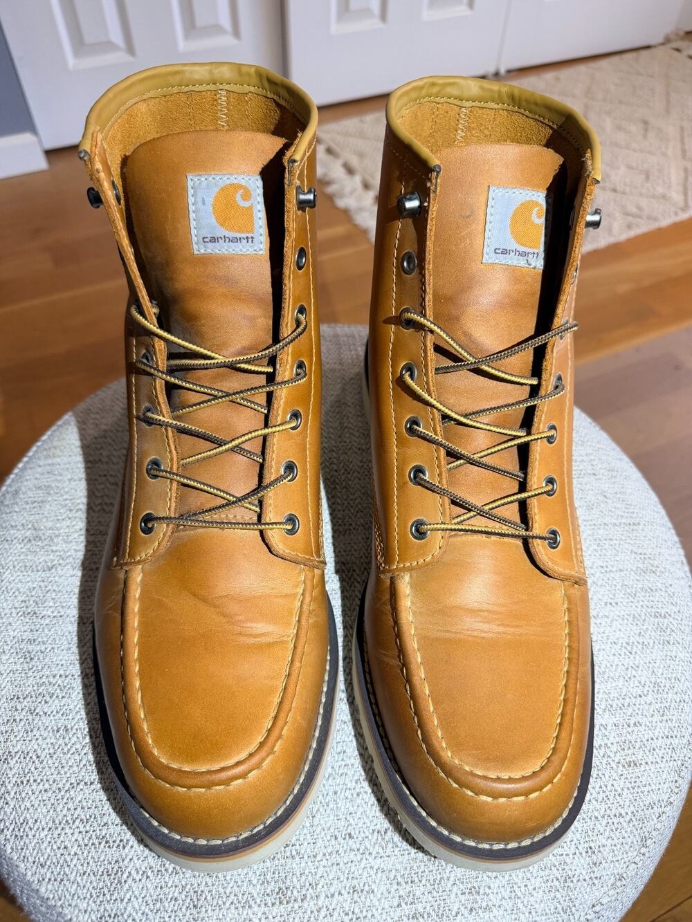 Carhartt FW6076-M Men's 6" Moc Toe Work Boots Brown US 14 EH SR Leather